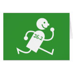 Cute and funny marathon greeting card