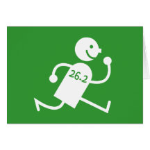 Cute and funny marathon greeting card
