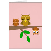 cute and funny owls cards