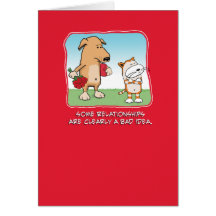 Cute and funny Valentine's Day card: Dog and Cat