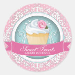 Cute and Playful Cupcake Box Stickers