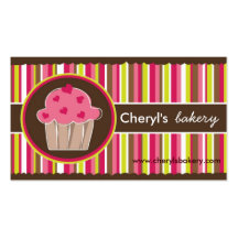 Cute and Whimsical Cupcake Bakery Business Cards