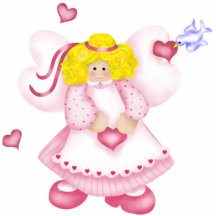 Cute Angel Hearts Photo Sculpture 1