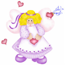 Cute Angel Hearts Photo Sculpture 2