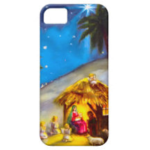 Cute angels round the manger iPhone 5 covers