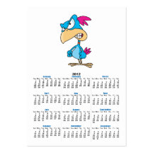 cute angry mean bird cartoon character business card template