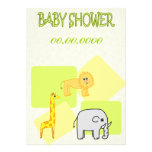 Cute Animals and Blocks Baby Shower Invitations