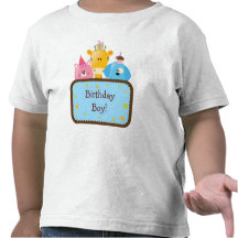 Cute Animals Birthday Boy Customisable T-shirt