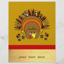 Cute Anime Turkey Business Flyer