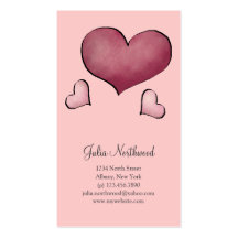 Cute as a Bug · Three Hearts Business Card Templates