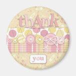 Cute as a Button Girl TY Magnet 2