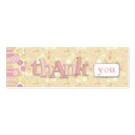 Cute as a Button Girl TY Skinny Gift Tag Business Card Templates