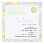 Cute as a Button Neutral Baby Shower Invitation