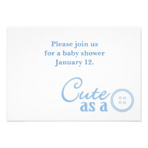 Cute as a Button Personalized Invitation