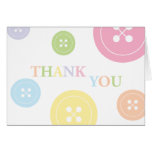 Cute as a Button Thank You Card