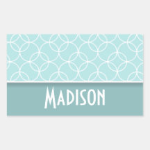 Cute Baby Blue Circles Rectangular Sticker
