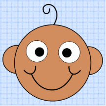 Cute Baby Boy. Blue Check Background. Photo Cut Outs