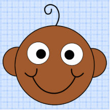 Cute Baby Boy. Blue Check Background. Photo Cut Out