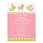 Cute Baby Bugs Birthday Invitation