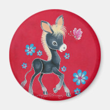 Cute Baby Donkey Magnets