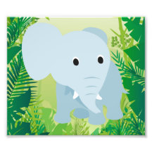 Cute Baby Elephant Art Photo