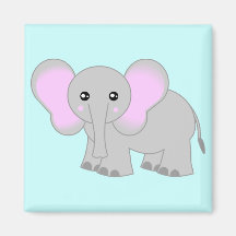 Cute Baby Elephant Fridge Magnet