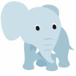 Cute Baby Elephant Photo Sculptures