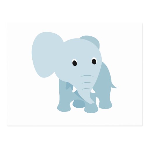 Cute Baby Elephant Post Cards