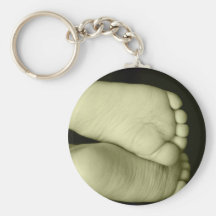 Cute Baby Feet  Unisex Yellow Baby Key Chain