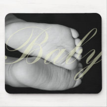 Cute Baby Feet  Unisex Yellow Baby Mousepads