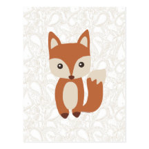 Cute Baby Fox Postcard