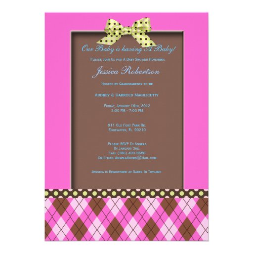 Cute Baby Girl Baby Shower Invitation