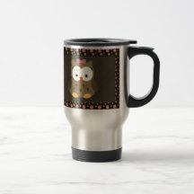 Cute Baby Girl Owl with Pink Bow Mug