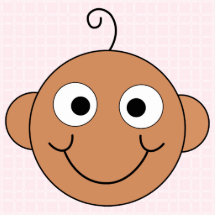 Cute Baby Girl. Pink Check Background. Cut Outs