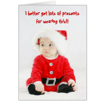 Cute Baby Santa Christmas Card