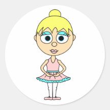 Cute Ballerina - First Position Sticker