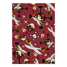 Cute Bandanna Pirate RSVP Card Invite