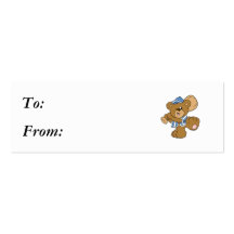 Cute Baseball Bear Business Cards