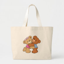 Cute Bear Hug Bears Tote Bag