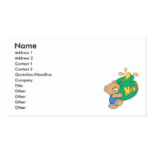 Cute Bear with Huge Honey Pot Business Card