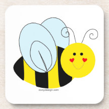 Cute Bee Beverage Coasters