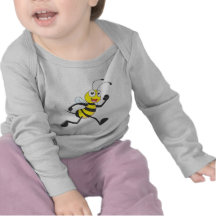 Cute Bee Cartoon Running Jogging Walking Shirt