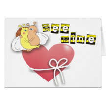 Cute Bees in Love Valentine Cards, Bee Mine