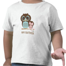 Cute Big Brother Owl with Sleepy Lil' Baby Sis Tee Shirt
