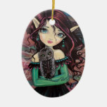 Cute Big-Eye Gothic Fairy and Owl Ornaments