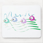 Cute birds in pastel hues mousepad