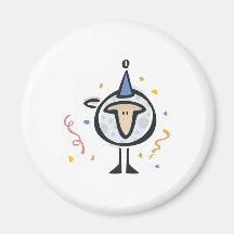 cute birthday sheep magnets