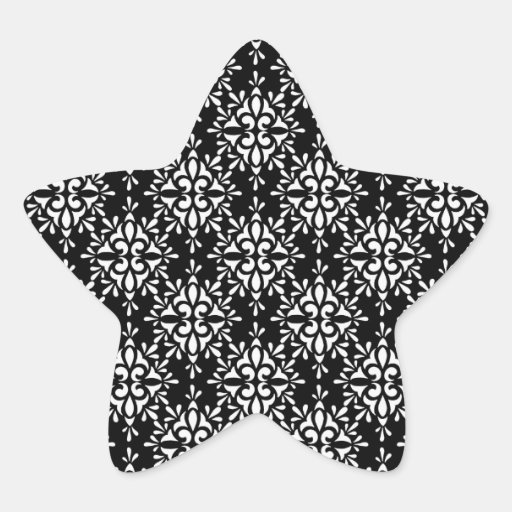 Star Black And White Stickers