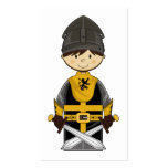 Cute Black Crusader Knight Bookmark Business Cards