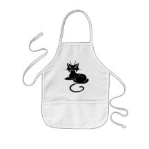 Cute Black Kitty Aprons